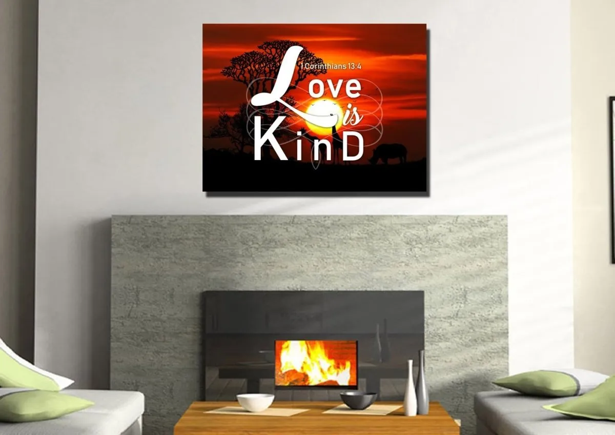 1 Corinthians 134 Canvas Wall Art Print - Christian Canvas Wall Art
