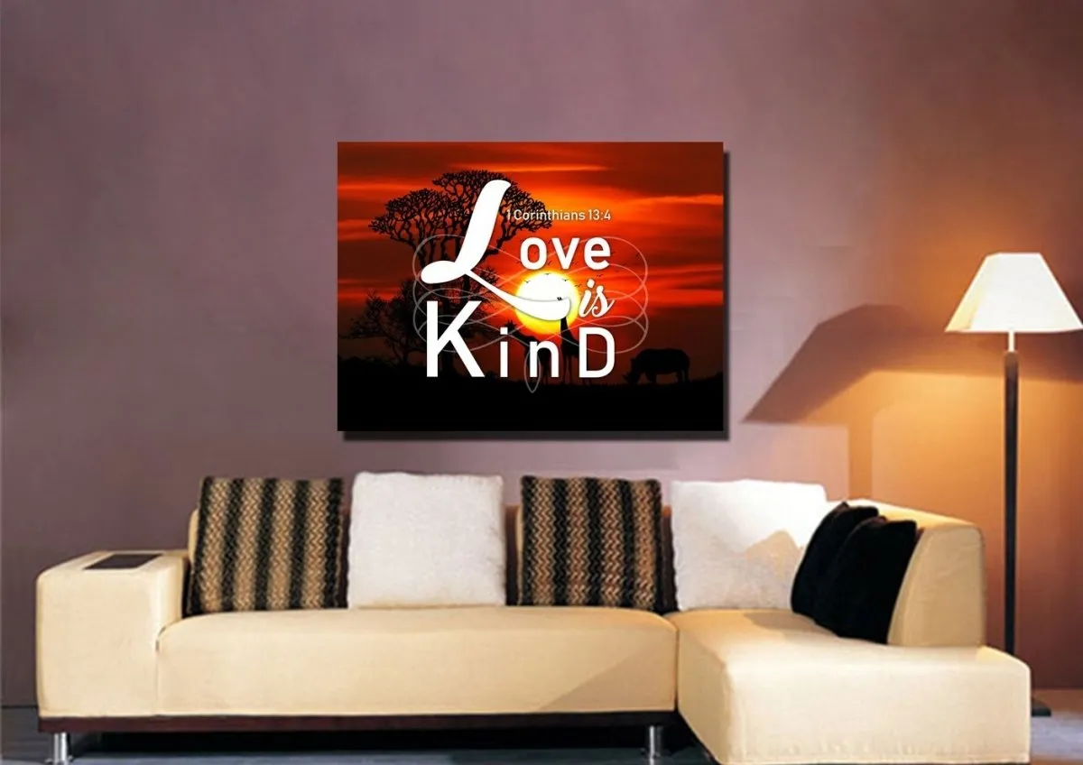 1 Corinthians 134 Canvas Wall Art Print - Christian Canvas Wall Art