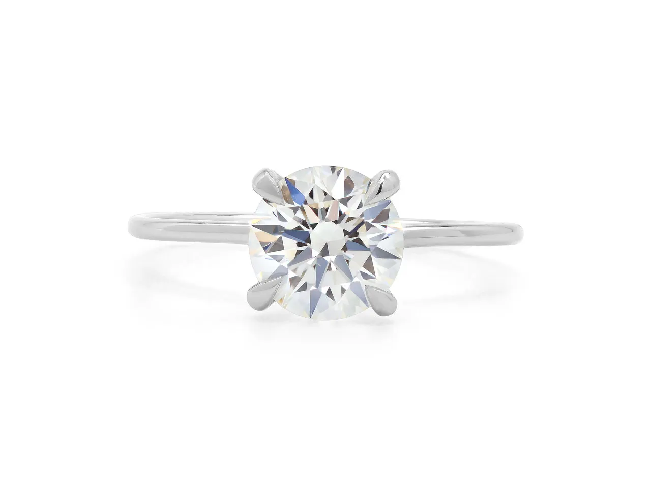 1.13 Carat G/VS2 Round Brilliant-cut Diamond, in a Platinum Band