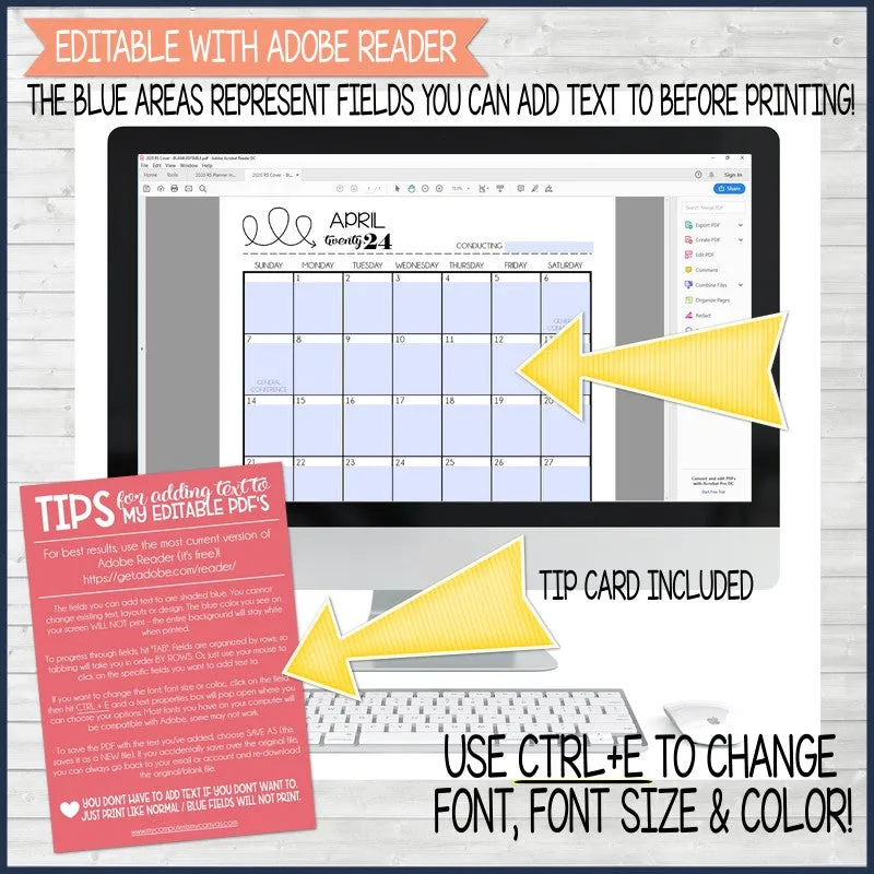 2024 RELIEF SOCIETY Presidency Planner {EDITABLE} PRINTABLE