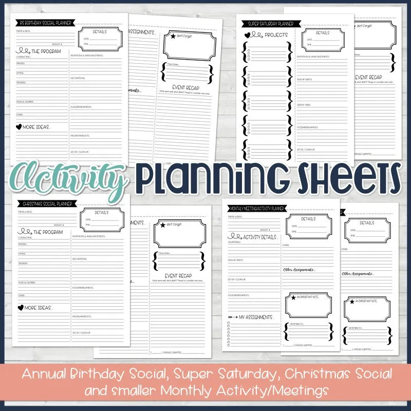 2024 RELIEF SOCIETY Presidency Planner {EDITABLE} PRINTABLE