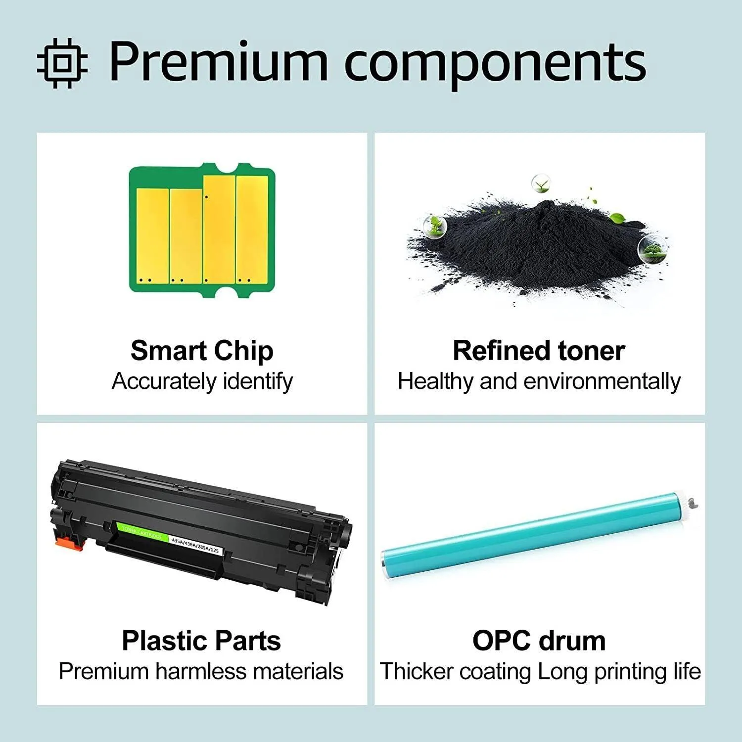 5 HP CE285A Toner Cartridges, Remanufactured Toner for HP LaserJet Pro M1212nf P1102 P1102W