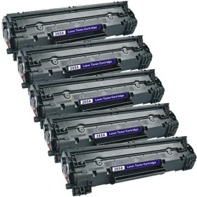 5 HP CE285A Toner Cartridges, Remanufactured Toner for HP LaserJet Pro M1212nf P1102 P1102W