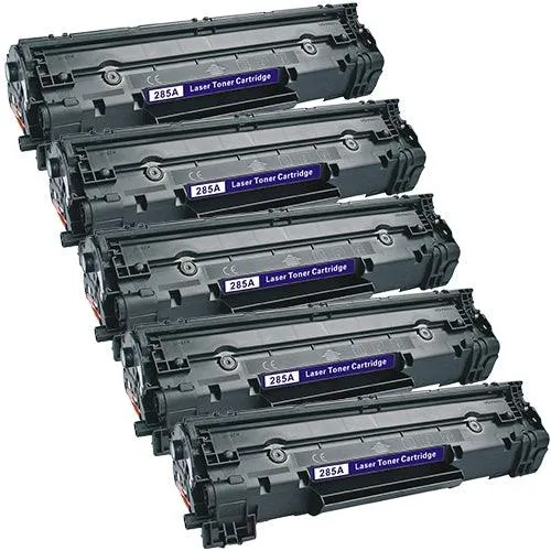 5 HP CE285A Toner Cartridges, Remanufactured Toner for HP LaserJet Pro M1212nf P1102 P1102W