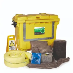 600 litre Ecospill Maintenance Spill Kit - 4 Wheeled Drop-Front Bin