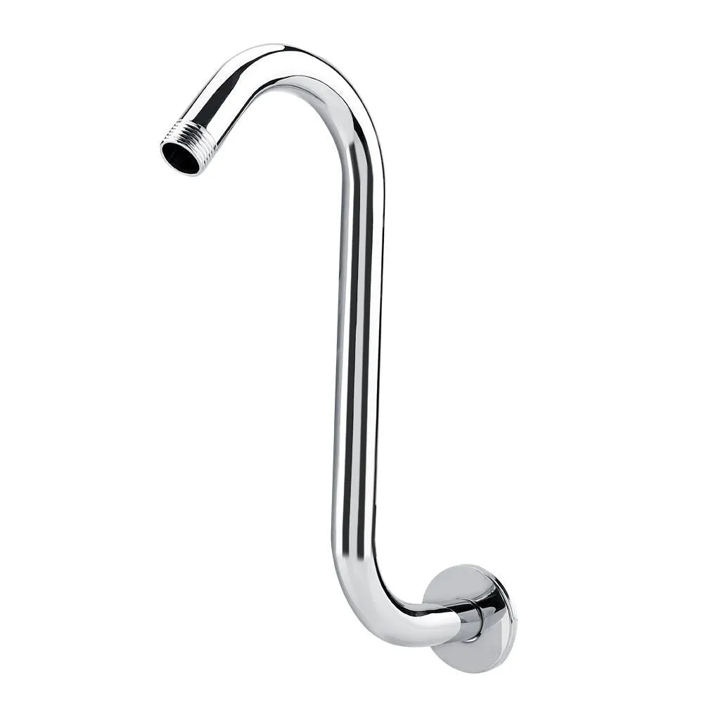8inch S Shower Extension Arm High Rise S-Curved shower holder