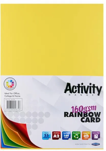 A2 Card 25 Sheets - Rainbow