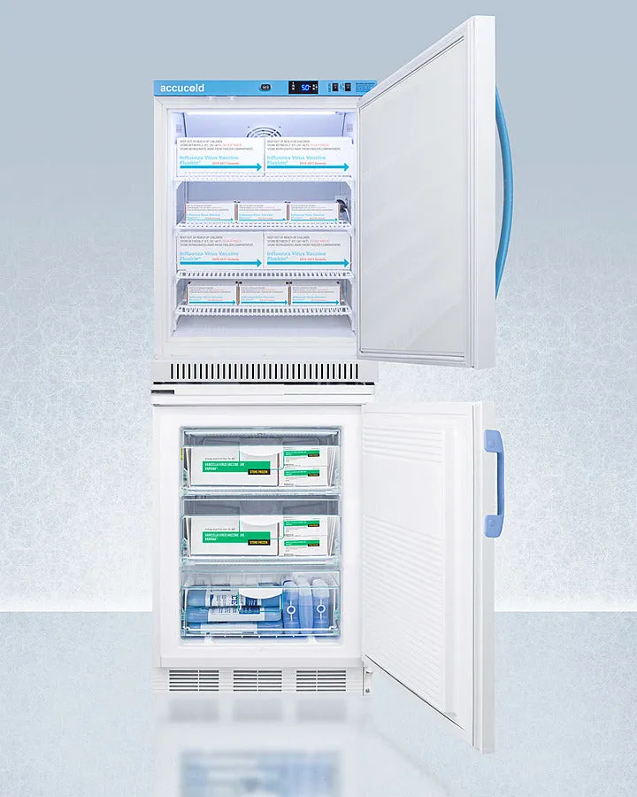Accucold 24" Wide All-Refrigerator/All-Freezer Combination - ARS6PV-VT65MLSTACKMED2