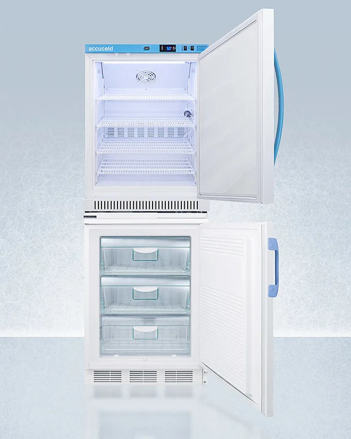 Accucold 24" Wide All-Refrigerator/All-Freezer Combination - ARS6PV-VT65MLSTACKMED2