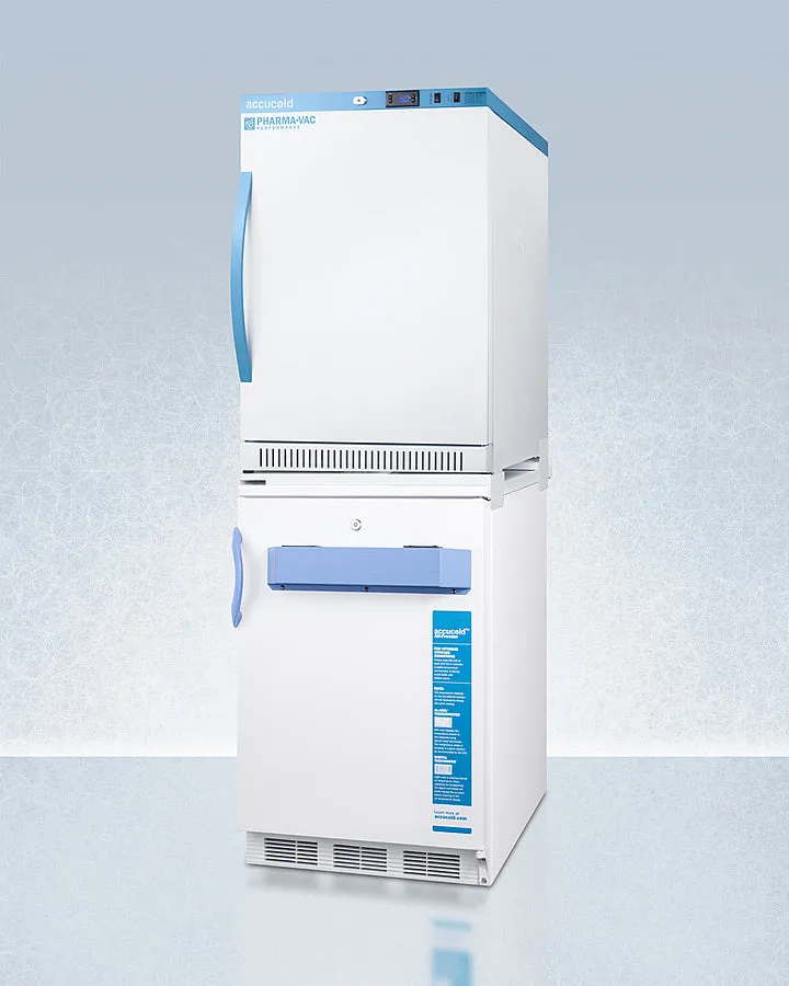 Accucold 24" Wide All-Refrigerator/All-Freezer Combination - ARS6PV-VT65MLSTACKMED2