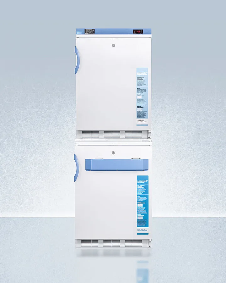 Accucold 24" Wide All-Refrigerator/All-Freezer Combination - FF7LW-VT65MLSTACKMED2