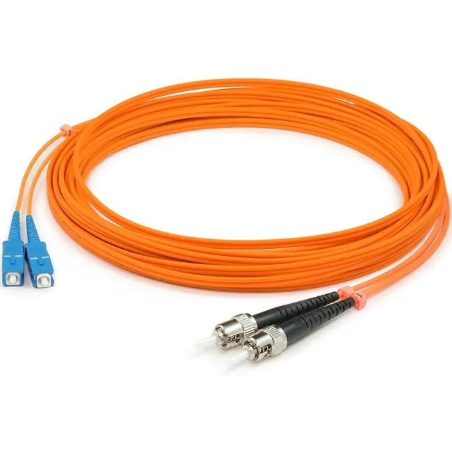 AddOn 7m SC (Male) to ST (Male) Orange OM1 Duplex Fiber OFNR (Riser-Rated) Patch Cable ADD-ST-SC-7M6MMF