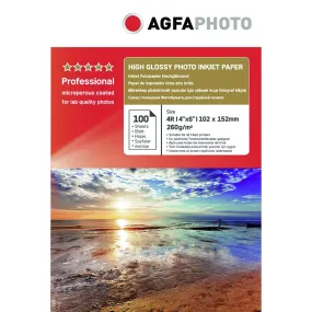 AgfaPhoto High Glossy Inkjet Paper 4R - 100pk