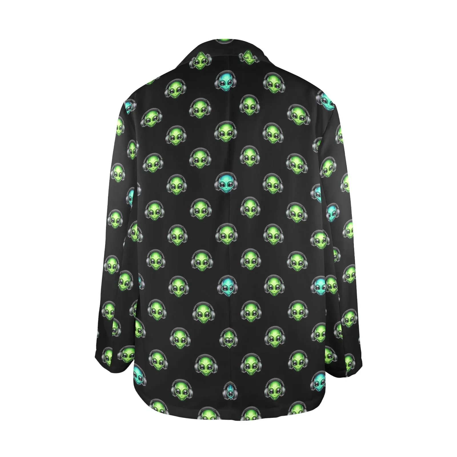 alien listener 2 Women's All Over Print Blazer (Model H64)