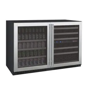 Allavino FlexCount II Tru-Vino 56 Bottle/154 Can Three Zone Stainless Steel Beverage/Wine Fridge 3Z-VSWB24-3S20