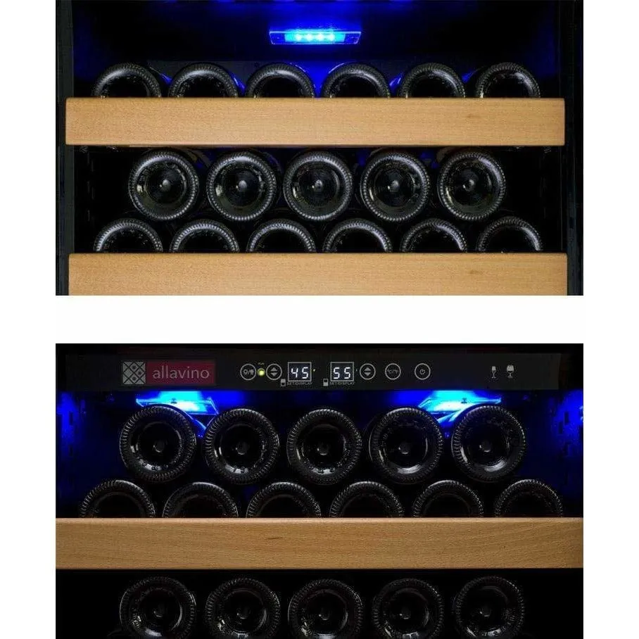 Allavino Vite II Tru-Vino 99 Bottle Dual Zone Black Right Hinge Wine Fridge YHWR99-2BR20