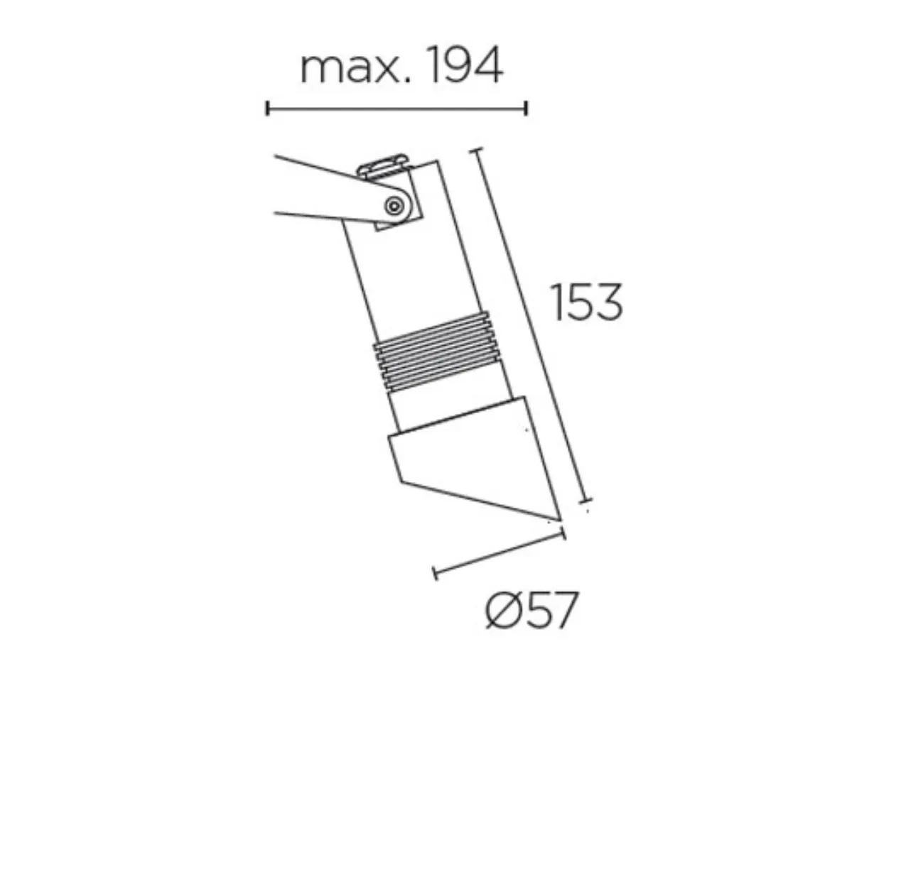 Anodised Aluminium outdoor spotlight - ID 10666