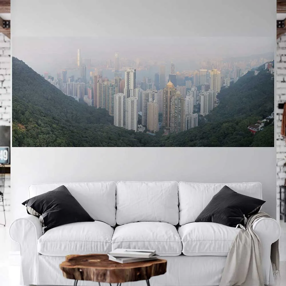Arena "The Peak of Hong Kong" Panoramic Wall Decal  (6 Sizes Available)