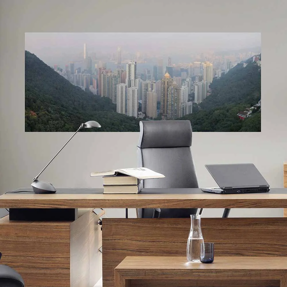 Arena "The Peak of Hong Kong" Panoramic Wall Decal  (6 Sizes Available)