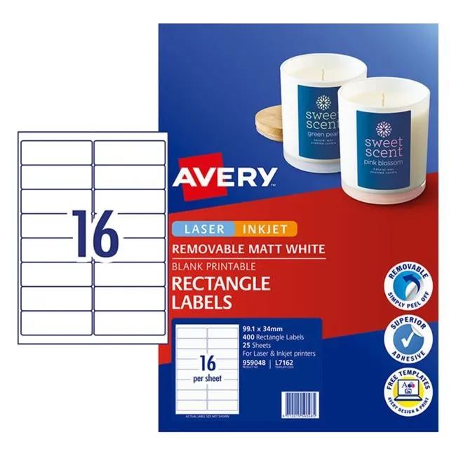 Avery Label L7162 Rev-25 99.1×33.9mm 25 Sheets