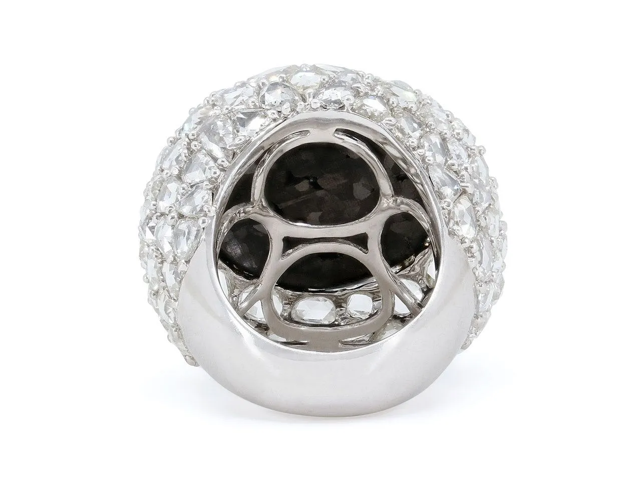 Black and White Diamond Ring in 18K