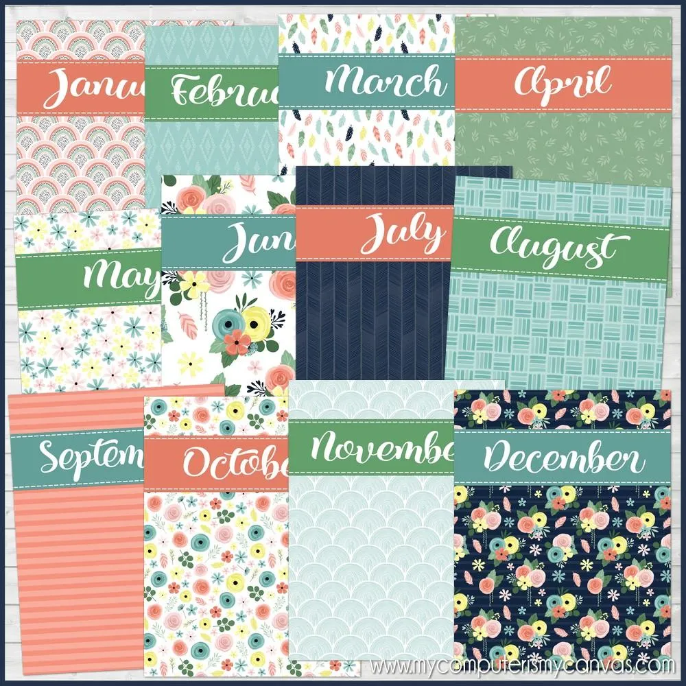BOHO RAINBOW Color Pack {Alternate Covers/Accessories for Planners/Journals} PRINTABLE