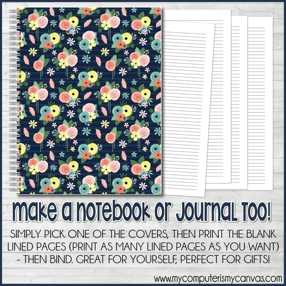 BOHO RAINBOW Color Pack {Alternate Covers/Accessories for Planners/Journals} PRINTABLE