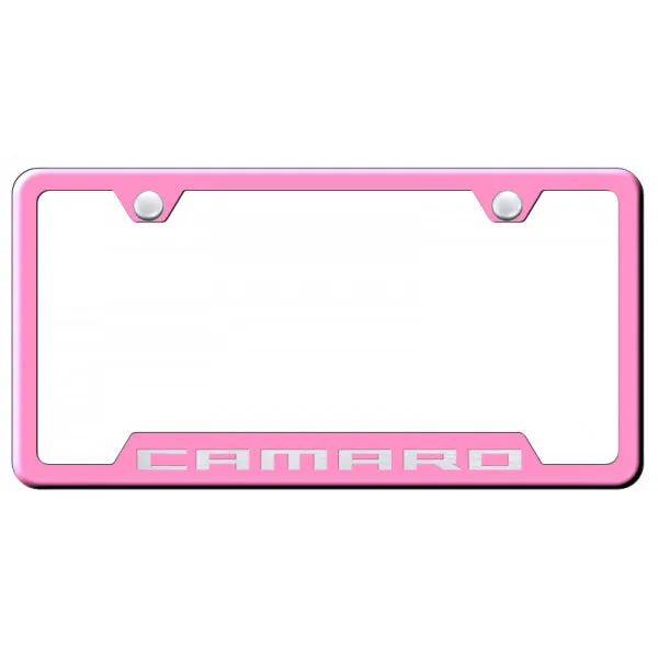 Camaro Cut-Out Frame - Laser Etched Pink