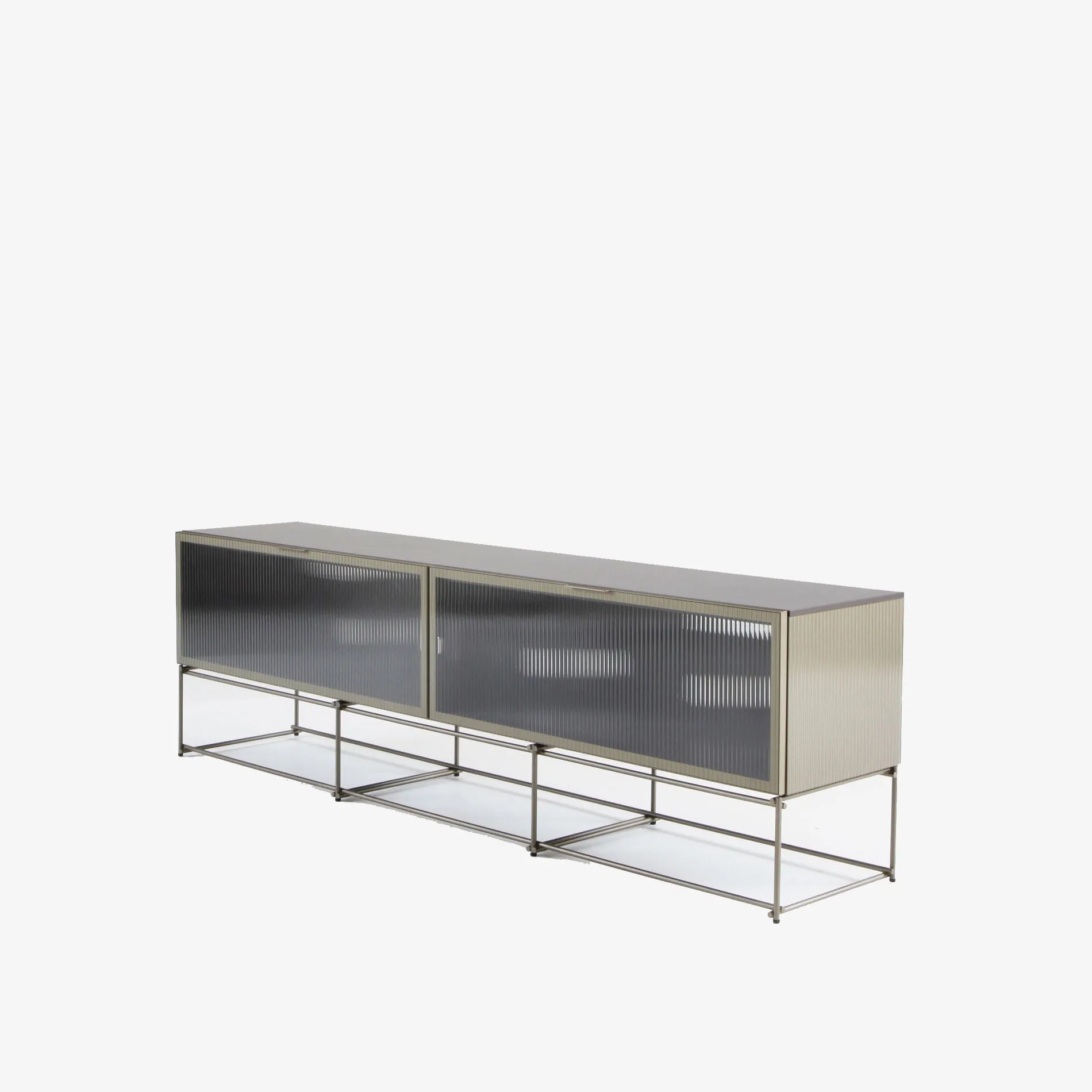 Canaletto Display Cabinet Chest With 2 Flap Doors Clear Glass Front K 5