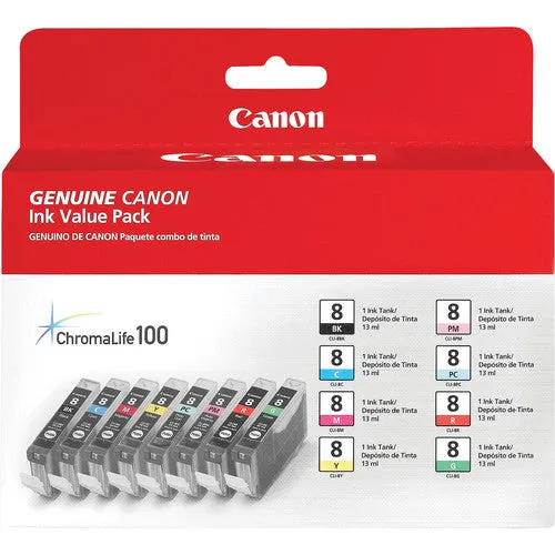 Canon Cli-8 8 Color Multi Ink Pack