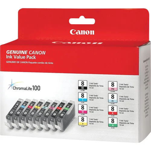 Canon Cli-8 8 Color Multi Ink Pack