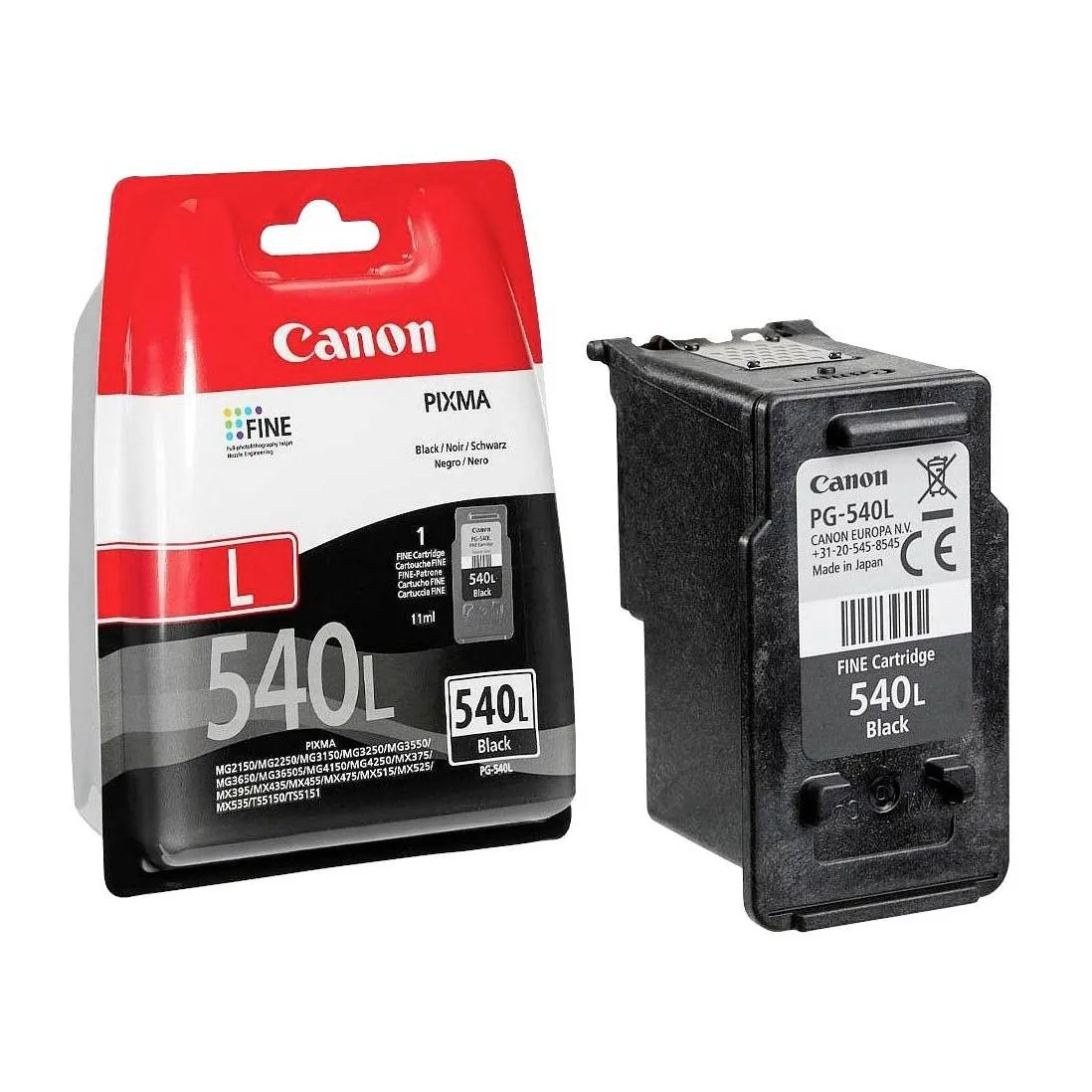 Canon PG-540L High Yield Ink Cartridge - Black | SCAN2446