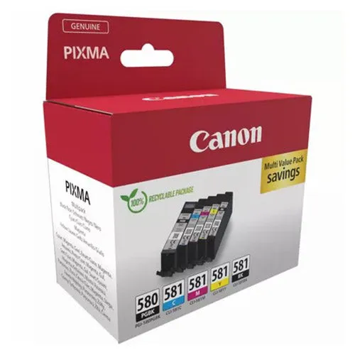 Canon PGI-580BK/CLI-581 Pigment Ink Cartridge - Multicolor | 2078C007