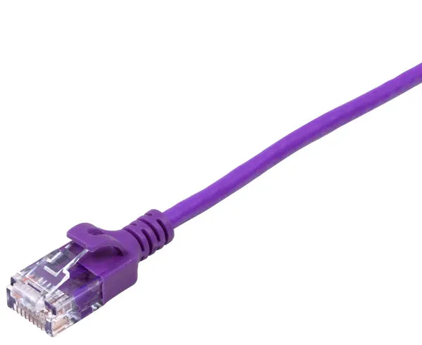 CAT6 Ethernet Patch Cable, Slim, Snagless Molded Boot, 28 AWG, RJ45 - RJ45, 1.5ft