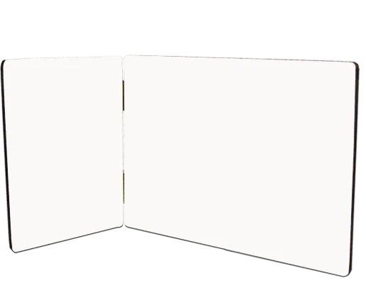 CHROMALUXE HINGED HARDBOARD DOUBLE PHOTO PANEL - 5" X 10.5"