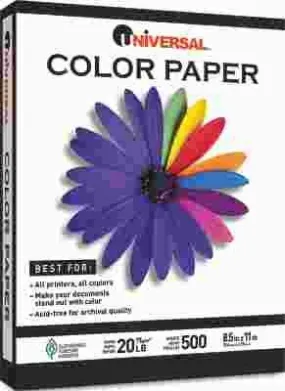 Colored Paper' 20 Lb.' 8-1/2 In. X 11 In.' Orchid' 500 Sheets Per Ream