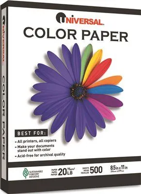 Colored Paper 20 Lb. 8-1/2 Inch  X 11 Inch  Green 500 Sheets Per Ream