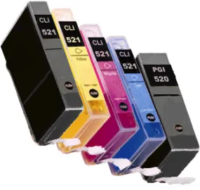 Compatible Canon PGI-520 CLI- 521 Set - Free delivery