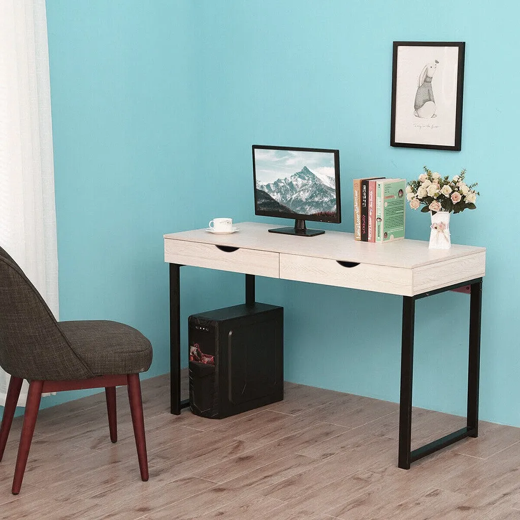 Computer Table Laptop Office Desk Study Table Workstation With 2 Drawers