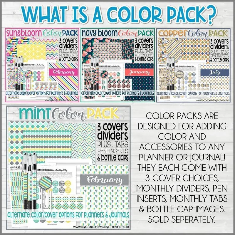 COPPER Color Pack {Alternate Covers/Accessories for Planners/Journals} PRINTABLE