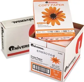 Copy Paper Convenience Carton 92 Brightness 20Lb 8-1/2 X 11 White 2500/Ctn