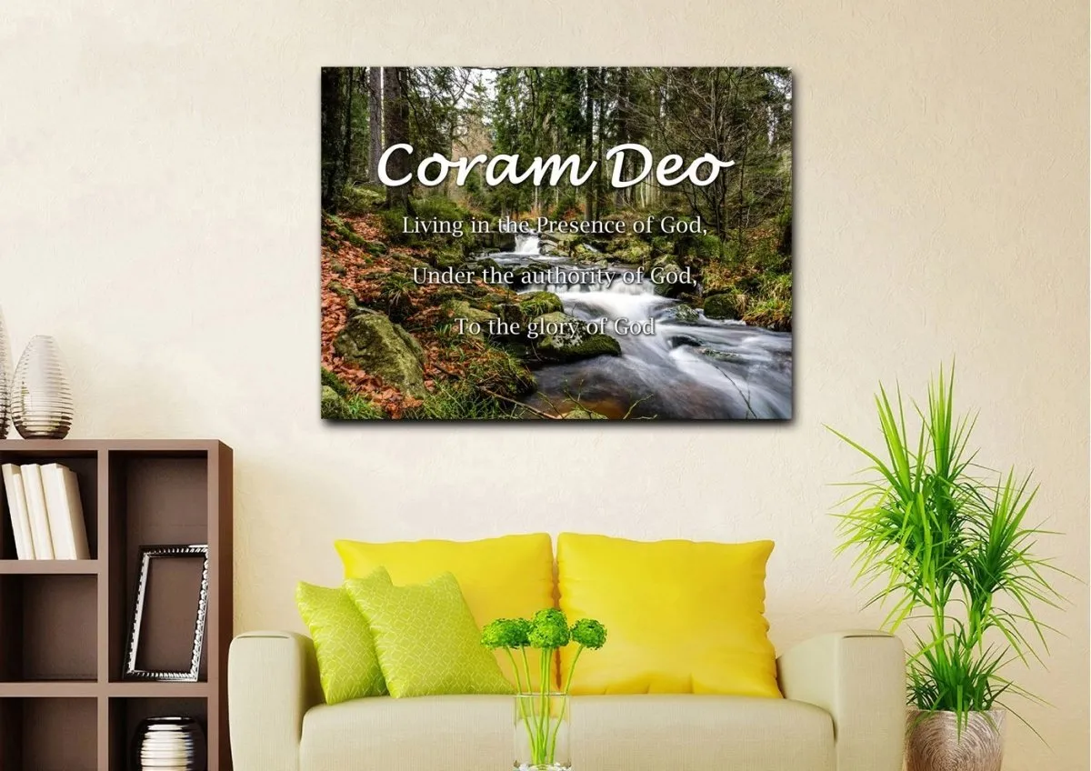 Coram Deo 'Living In The Presence Of God' Wall Art Canvas Print & Decor - Christian Canvas Wall Art