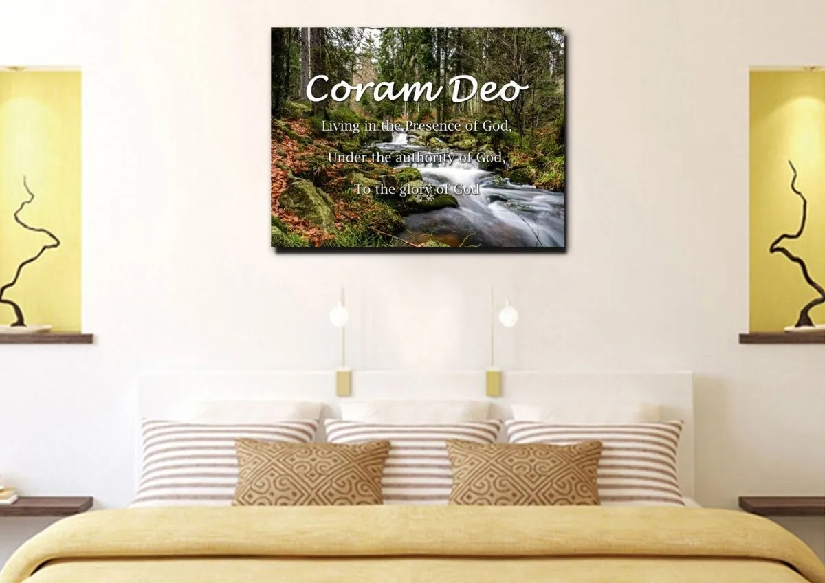 Coram Deo 'Living In The Presence Of God' Wall Art Canvas Print & Decor - Christian Canvas Wall Art