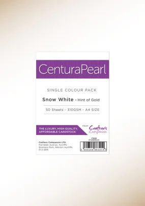 Crafter's Companion Centura Pearl Snow White Gold A4 Printable Card Pack - 50 Sheets