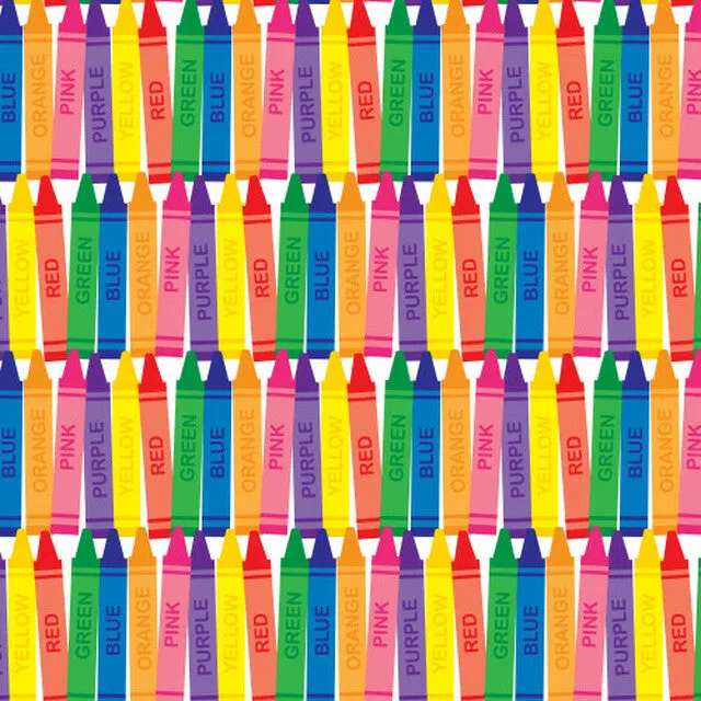 Crayons 12" Pattern Heat Transfer Vinyl / Siser Easy Patterns / Printed HTV