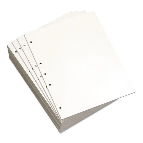Custom Cut-sheet Copy Paper, 92 Bright, 5-hole Side Punched, 20 Lb Bond Weight, 8.5 X 11, White, 500/ream