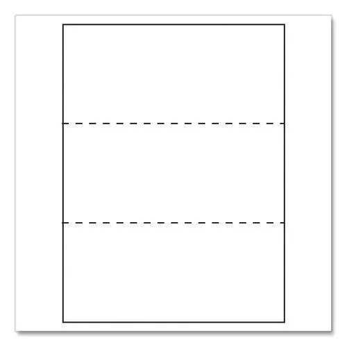 Custom Cut-sheet Copy Paper, 92 Bright, Micro-perf Every 3.66", 20 Lb Bond, 8.5 X 11, White, 500 Sheets/ream, 5 Reams/carton