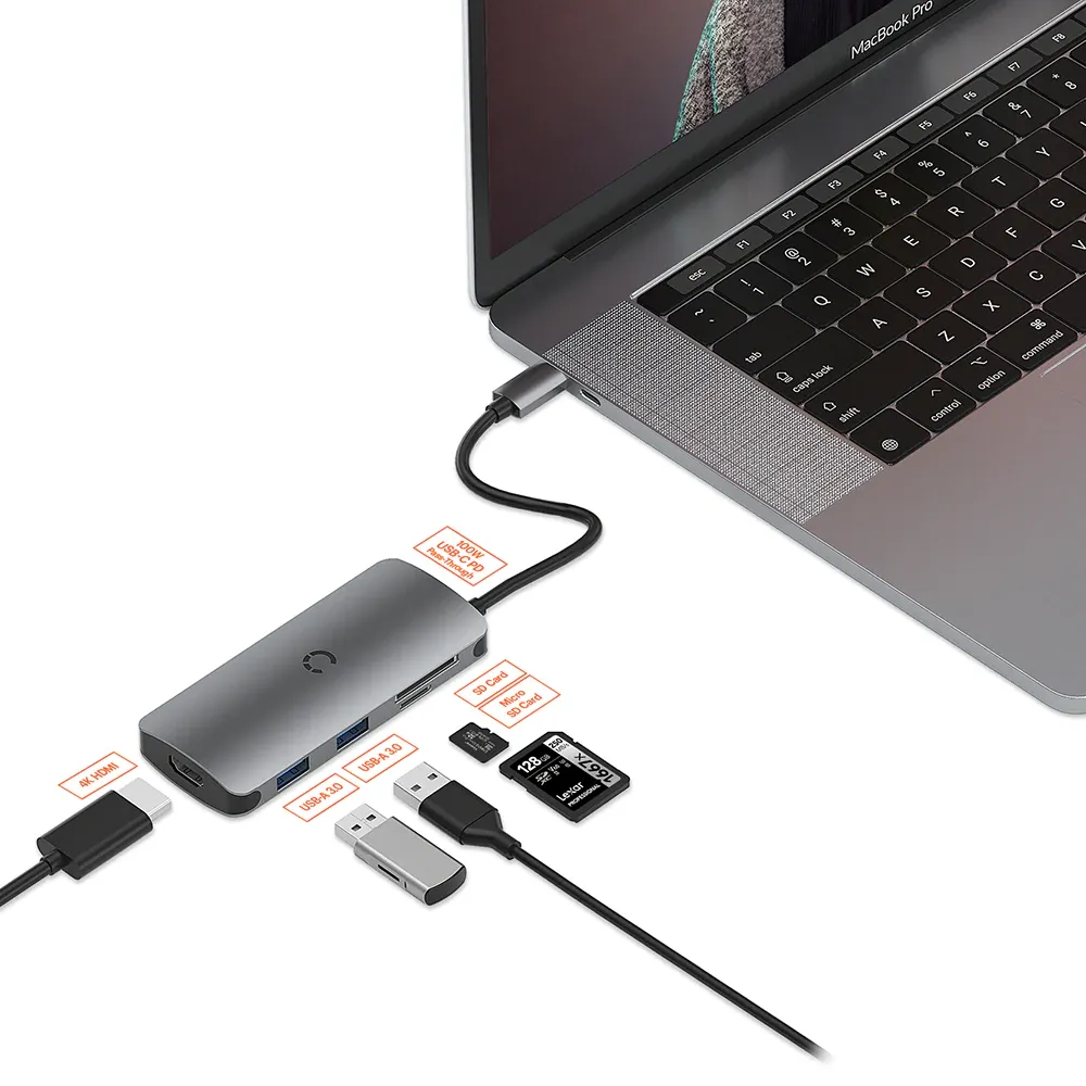 Cygnett Unite PocketMate USB-C Hub - Black
