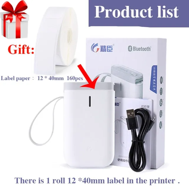 D11 Wireless Label Printer Portable Pocket