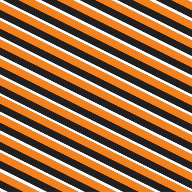 Diagonal Halloween Stripes 12" Pattern Heat Transfer Vinyl / Siser Easy Patterns / Printed HTV / Custom Patterns